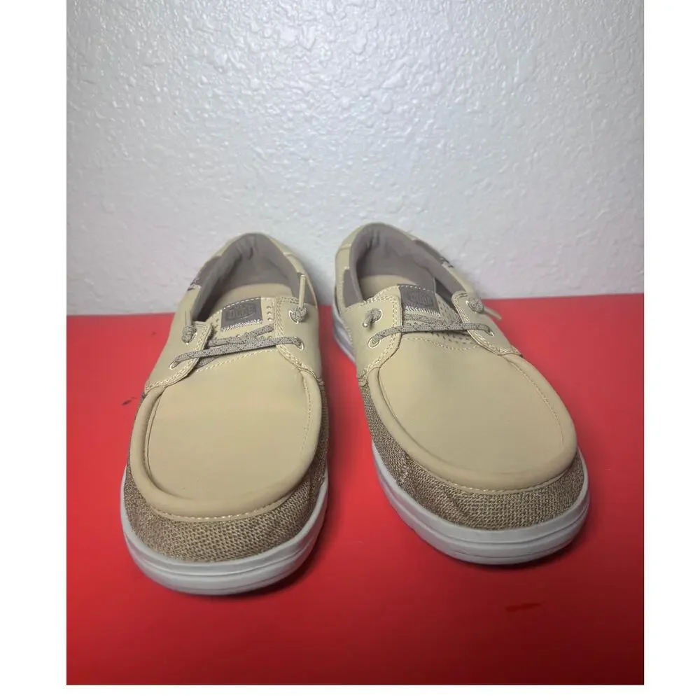 Hey Dude Men's Welsh Grip Classic Mesh Slip on Boat Brown Shoes size 9